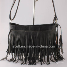 Tassel Shoulder Bag Black Color para mulher